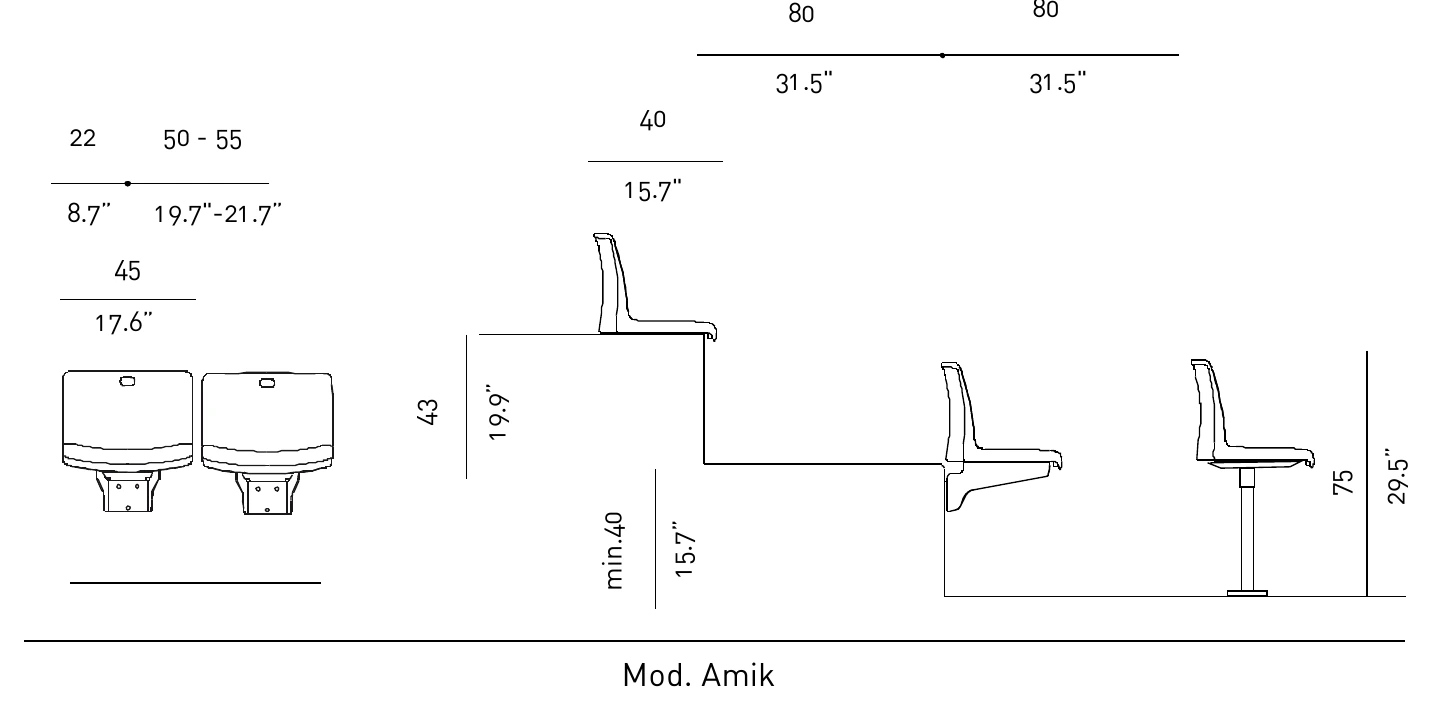 المخطط الهندسي – Amik — كراسي مسارح من بوكس تيك