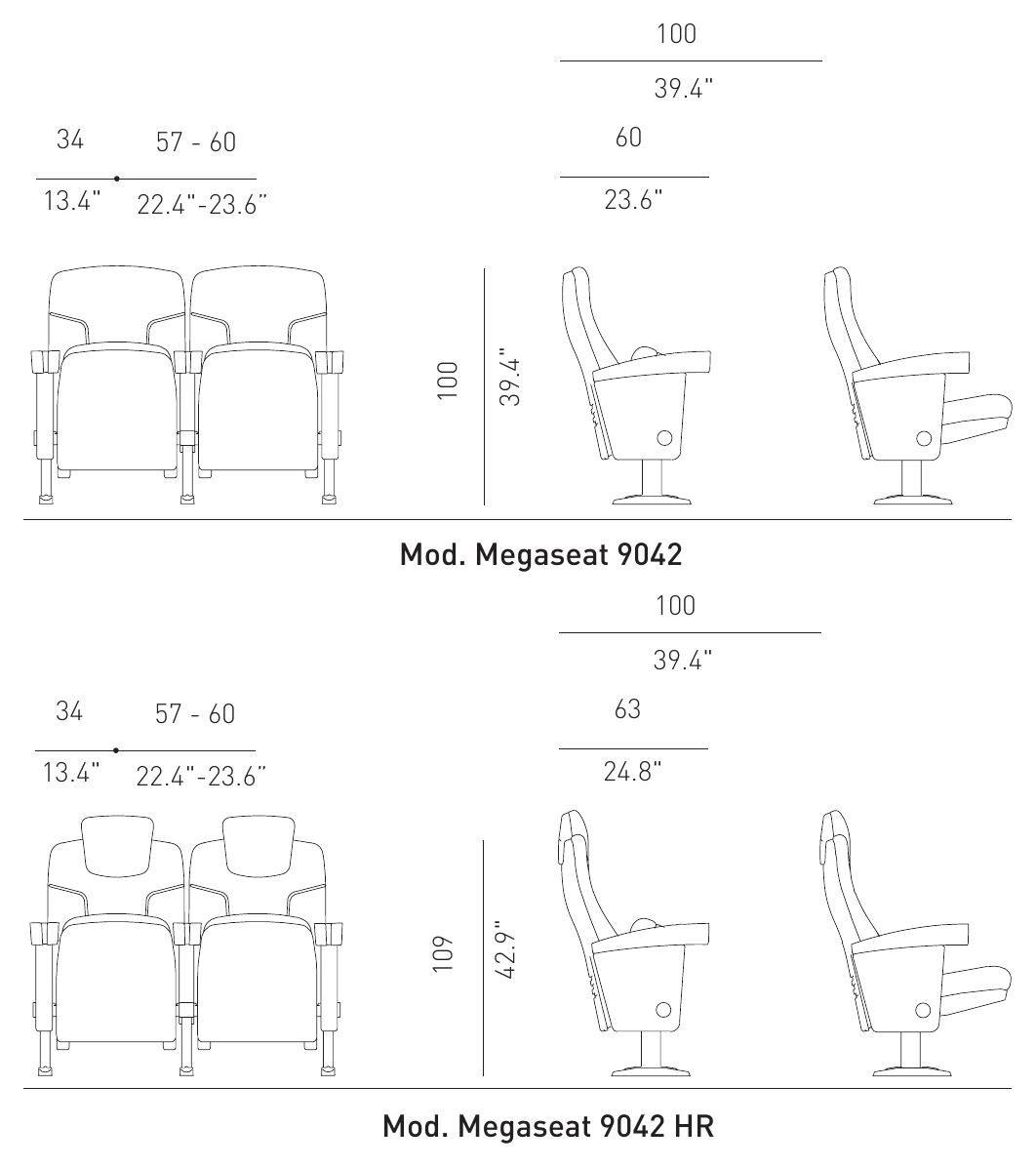 المخطط الهندسي – Megaseat — كراسي مسارح من بوكس تيك