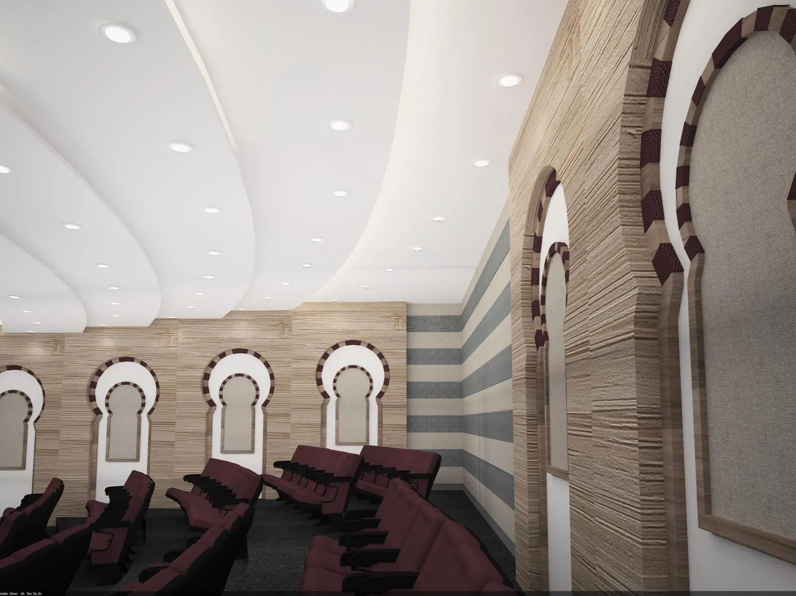 مقترح كسوة الأقواس — دراسة تصميم — كراسي مسارح من بوكس تيك